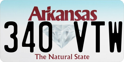 AR license plate 340VTW