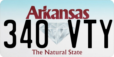 AR license plate 340VTY