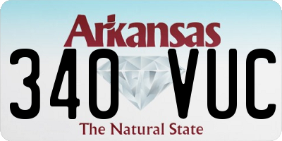 AR license plate 340VUC