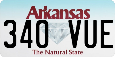 AR license plate 340VUE