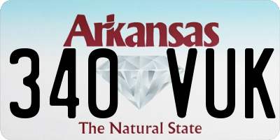 AR license plate 340VUK