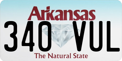 AR license plate 340VUL