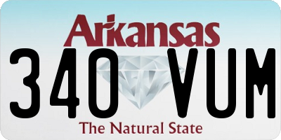 AR license plate 340VUM