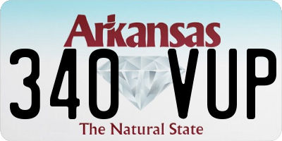 AR license plate 340VUP