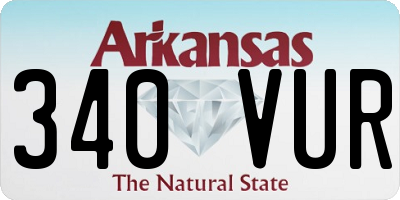 AR license plate 340VUR