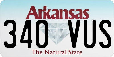 AR license plate 340VUS