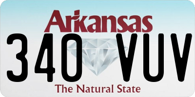 AR license plate 340VUV