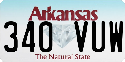 AR license plate 340VUW