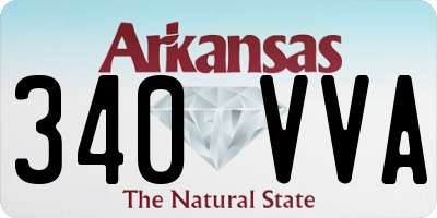AR license plate 340VVA