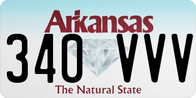 AR license plate 340VVV