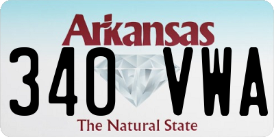 AR license plate 340VWA
