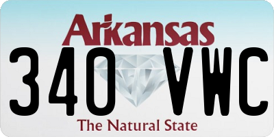 AR license plate 340VWC