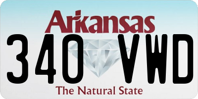 AR license plate 340VWD