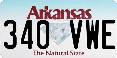 AR license plate 340VWE