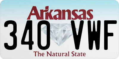 AR license plate 340VWF