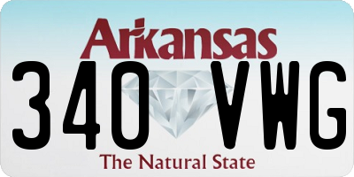 AR license plate 340VWG