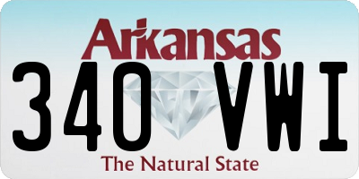 AR license plate 340VWI