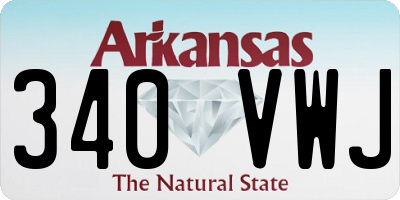 AR license plate 340VWJ