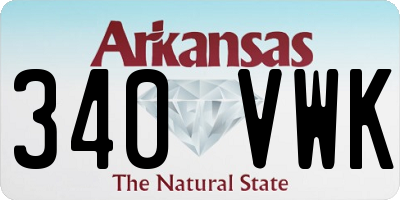 AR license plate 340VWK