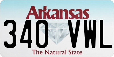 AR license plate 340VWL