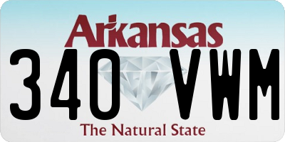 AR license plate 340VWM