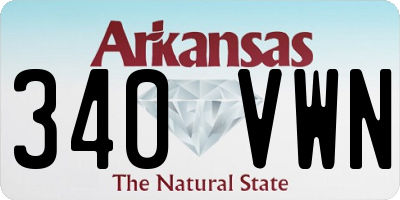 AR license plate 340VWN