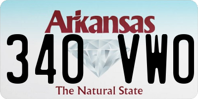 AR license plate 340VWO
