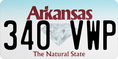 AR license plate 340VWP