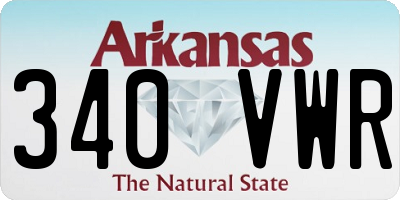 AR license plate 340VWR