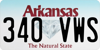 AR license plate 340VWS
