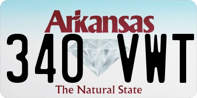 AR license plate 340VWT