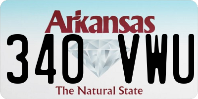AR license plate 340VWU