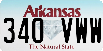 AR license plate 340VWW