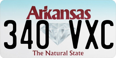 AR license plate 340VXC