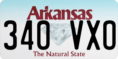 AR license plate 340VXO