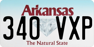 AR license plate 340VXP