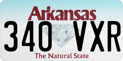 AR license plate 340VXR