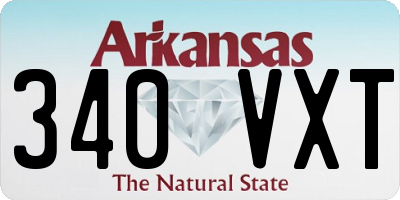 AR license plate 340VXT