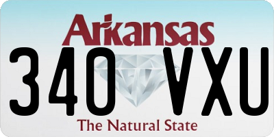 AR license plate 340VXU