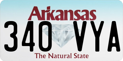 AR license plate 340VYA