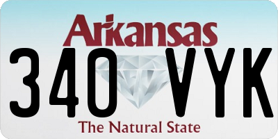 AR license plate 340VYK