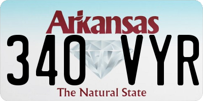 AR license plate 340VYR