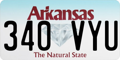 AR license plate 340VYU