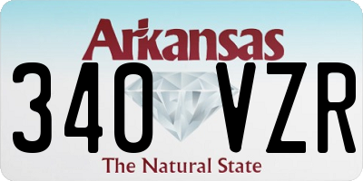 AR license plate 340VZR