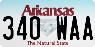 AR license plate 340WAA