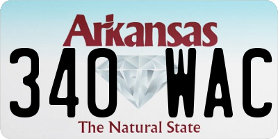 AR license plate 340WAC