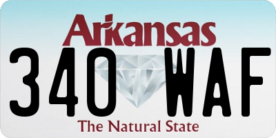 AR license plate 340WAF