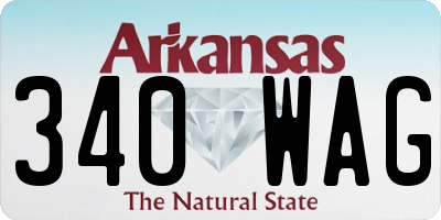 AR license plate 340WAG