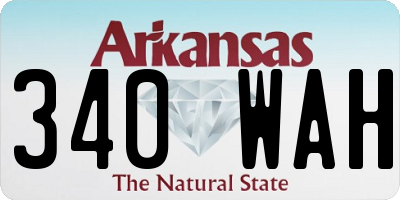 AR license plate 340WAH