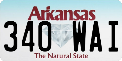 AR license plate 340WAI